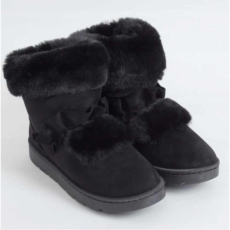 Botas de neve femininas negras A976 Preto 1