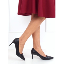 Preto CD62P Sapatos de salto alto pretos 1