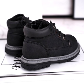 Apawwa Botas infantis pretas para meninos. Botas Moa preto 2