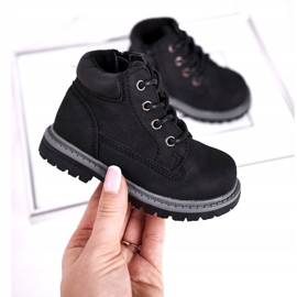 Apawwa Botas infantis pretas para meninos. Botas Moa preto 3