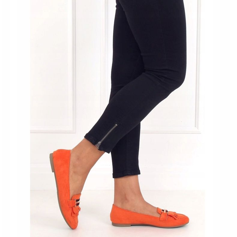 Mocassins femininos laranja 88-381 Orange 2