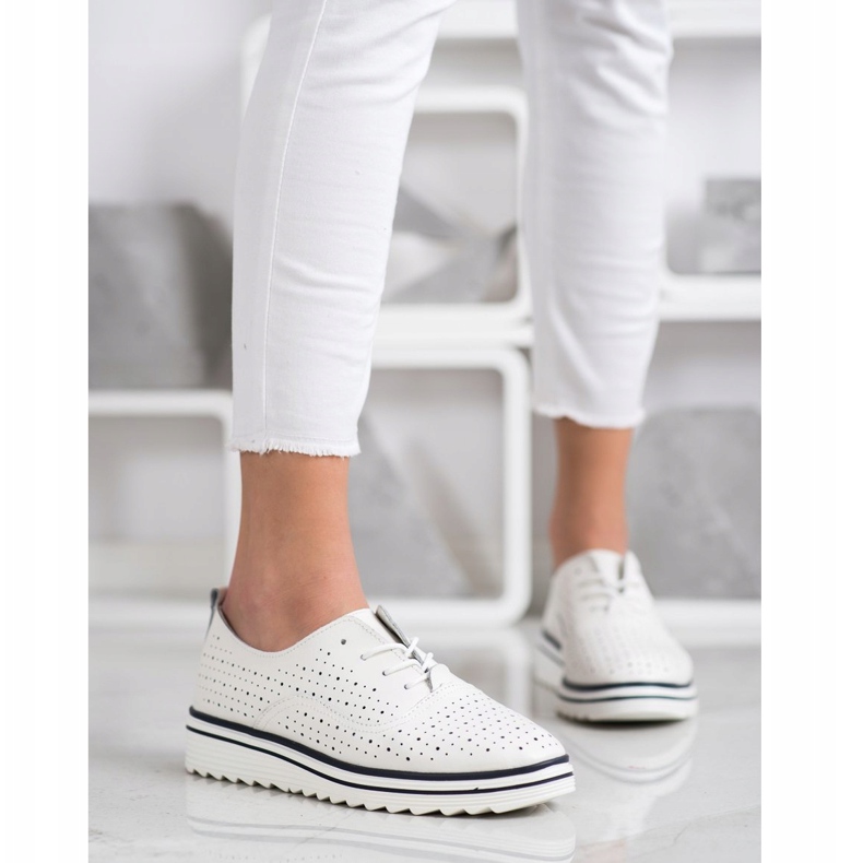 Goodin Calçado de couro a céu aberto branco 1