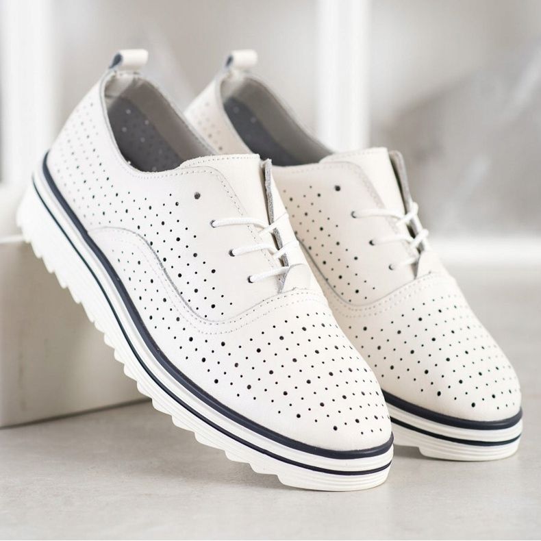 Goodin Calçado de couro a céu aberto branco 2