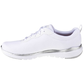 Skechers Flex Appeal 3.0 W 13070-WSL branco prata 1