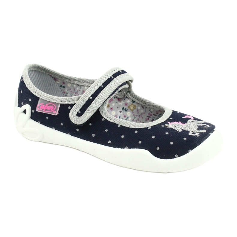 Calçados infantis Befado 114X414 azul marinho cinza 1