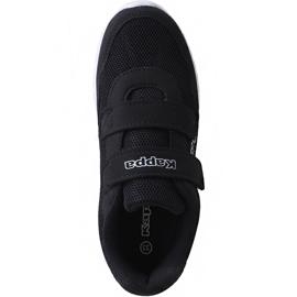 Sapatos infantis Kappa Cracker II K preto e branco 260647k 1110 1