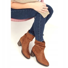 Camel 6341 Botas de salto alto camelo castanho 2