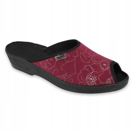 Sapatos femininos Befado pu 581D195 preto vermelho multicolorido 1