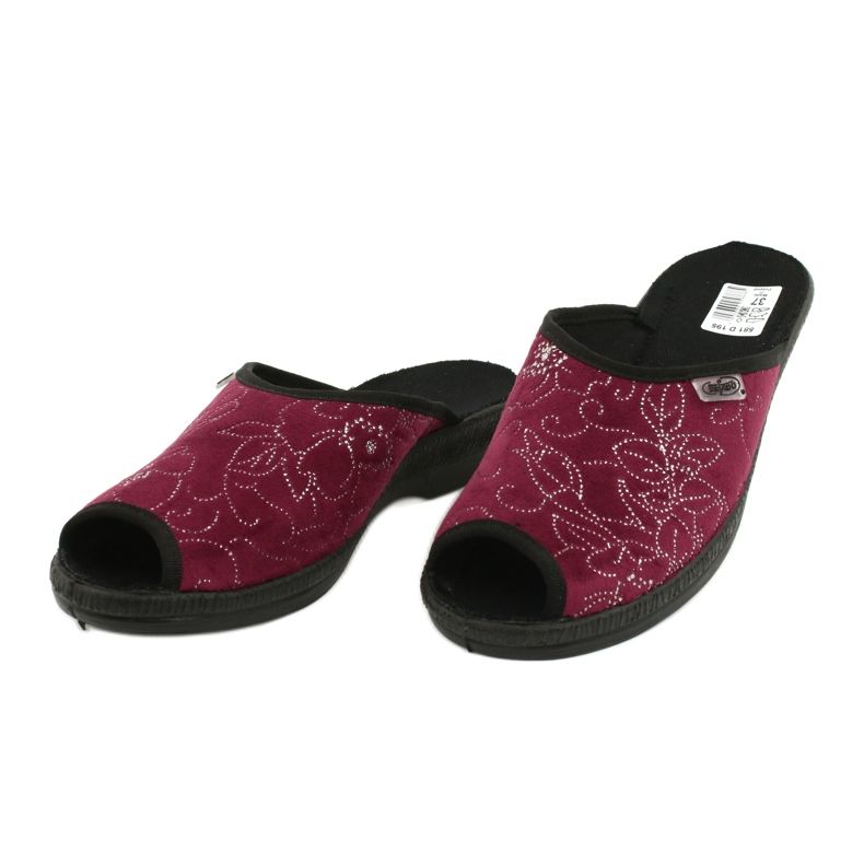 Sapatos femininos Befado pu 581D195 preto vermelho multicolorido 3