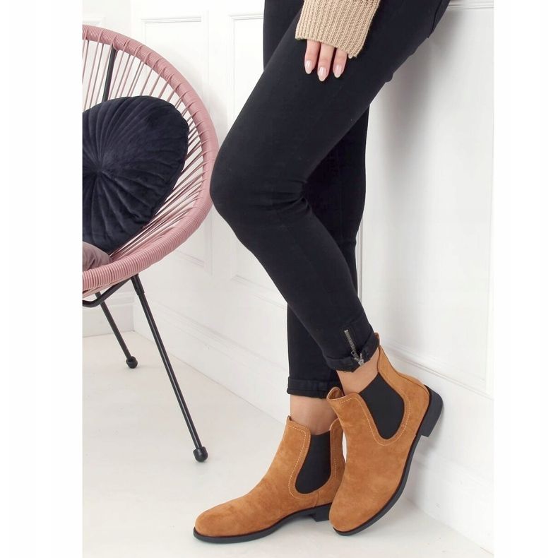 Botas femininas clássicas do Chelsea, camelo MR-9 Camel marrom 2