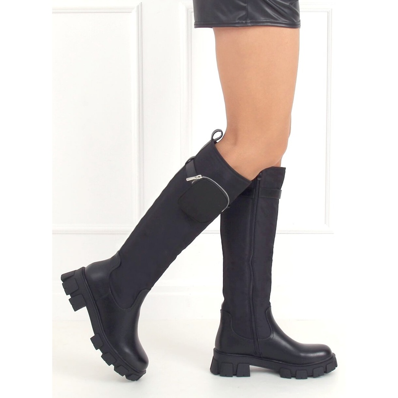 Botas pretas com bolsa RB100P preta preto 1 Botas pretas com bolsa RB100P preta preto 1