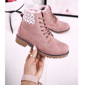 Apawwa Trappers de botas infantis com isolamento de pele Pink Forest rosa 3 Apawwa Trappers de botas infantis com isolamento de pele Pink Forest rosa 3