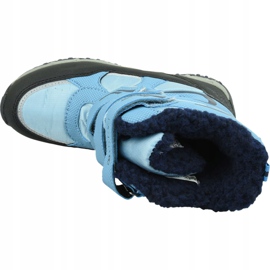 Sapatos de inverno Kappa Great Tex Jr 260558K-6467 preto azul 2