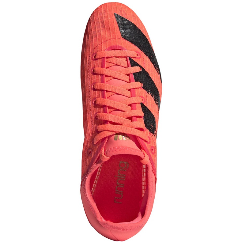 Adidas Sprintstar crava sapatos femininos FW9140 preto laranja 1