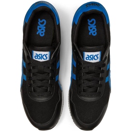 Sapatos masculinos Asics Tiger Runner preto e azul 1191A207 004 multicolorido 1