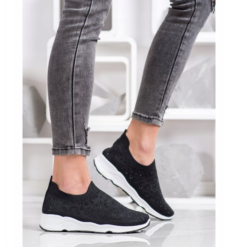 Goodin Sapatilhas pretas confortáveis preto 2