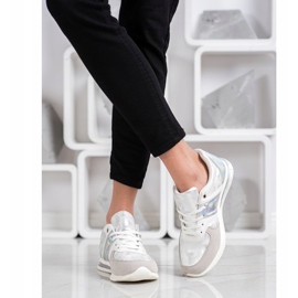 Goodin Calçados Esportivos Elegantes branco prata cinza 2