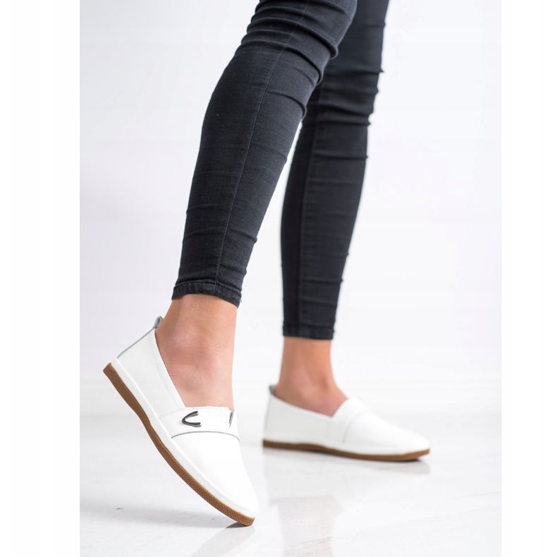 Slipons de couro VINCEZA branco 1