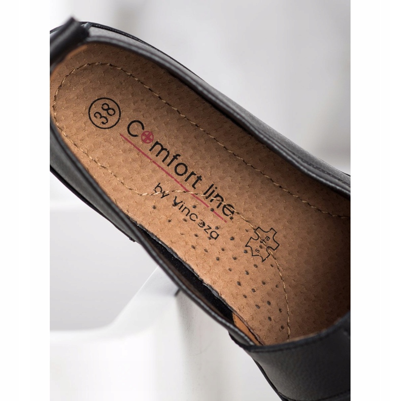 Slipons de couro VINCEZA preto 1