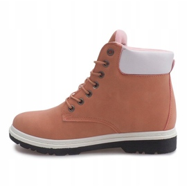Botas de madeira isoladas SJ1679-6 rosa branco 1
