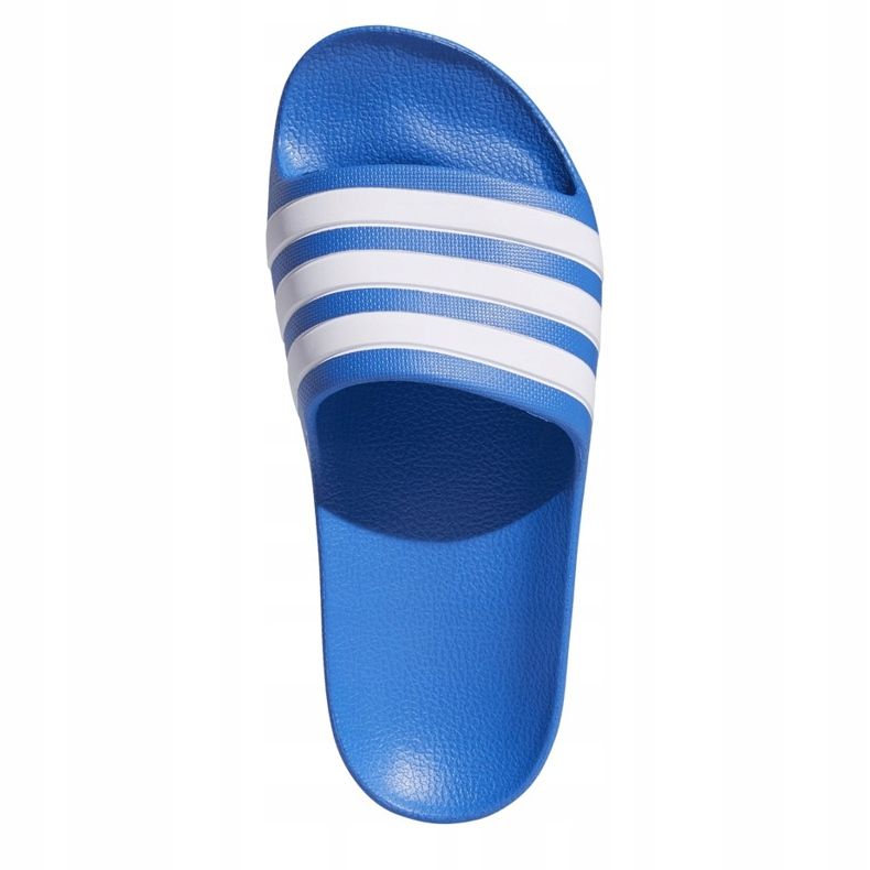 Chinelos Adidas Adilette Aqua K para crianças azul e branco EF1752 1