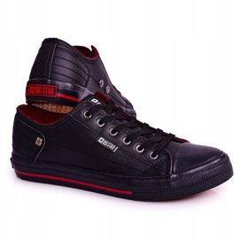 Tênis de couro masculino Big Star DD174259 preto 1