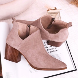 Nicole Botas femininas com cappuccino recortado de camurça Lawrence marrom multicolorido 2
