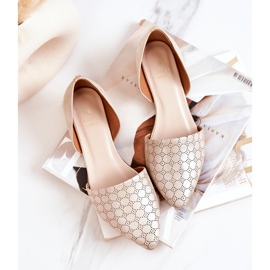 Bailarinas de couro elegantes Laura Messi 1110 Golden Gasoline multicolorido 1