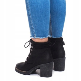 Botas com cordões 2873 pretas preto 1 Botas com cordões 2873 pretas preto 1