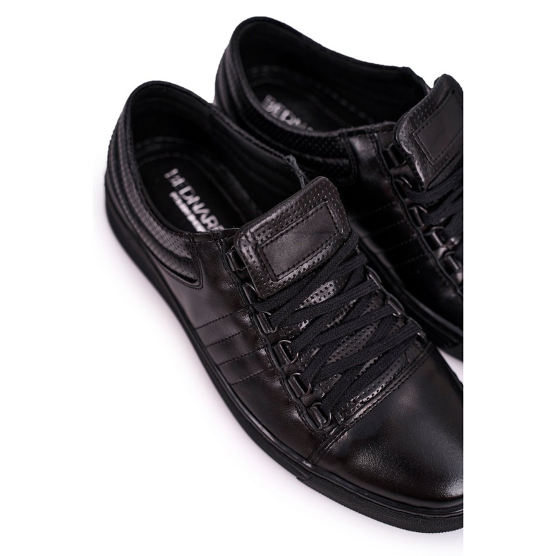 Bednarek Polish Shoes Tênis de couro masculino de couro preto bednarek preto 1