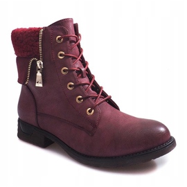Botas Com Pele BZ8402-KB Vinho vermelho 1