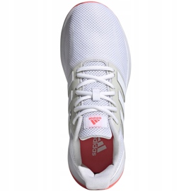 Tênis de corrida feminino adidas Runfalcon branco, bege e laranja FW5142 1