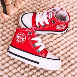 Tênis alto infantil com zíper Big Star HH374190 vermelho 1
