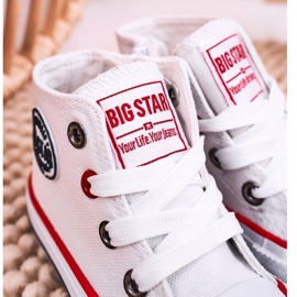 Tênis alto infantil com zíper Big Star HH374187 branco 2