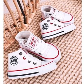 Tênis alto infantil com zíper Big Star HH374187 branco 1