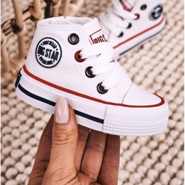 Tênis alto infantil com zíper Big Star HH374083 Branco 2