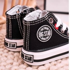 Tênis alto infantil com zíper Big Star HH374084 preto 1