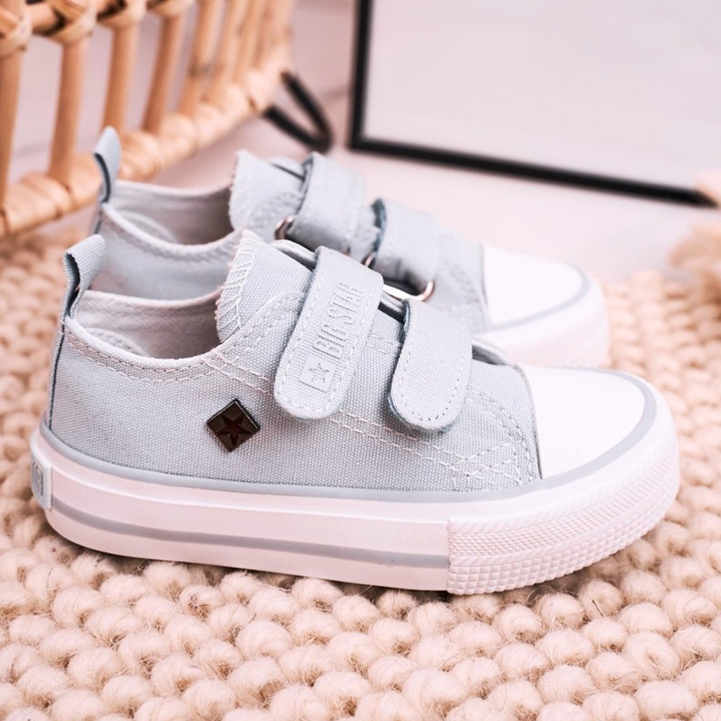 Tênis baixo para criança com velcro Big Star HH374100 azul 2