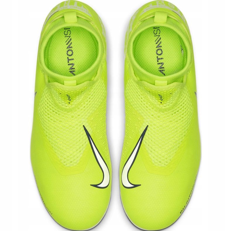Chuteiras Nike Phantom Vsn Academy Df FG / MG Junior AO3287 717 amarelo amarelo 1