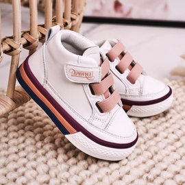 Apawwa Tênis de cano alto infantil Baxter branco e rosa ['branco', 'rosa'] 1