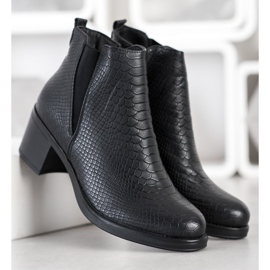 Sweet Shoes Botas com estampa de cobra preto 1