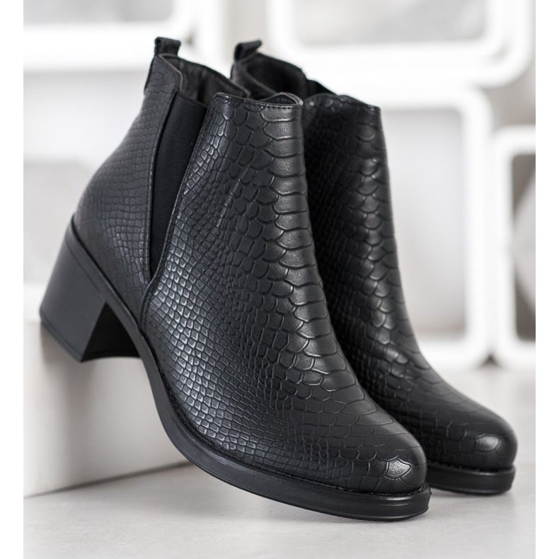 Sweet Shoes Botas com estampa de cobra preto 1