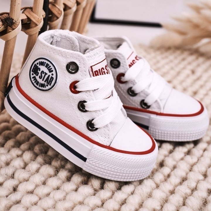 Tênis alto infantil com zíper Big Star HH374083 Branco 1