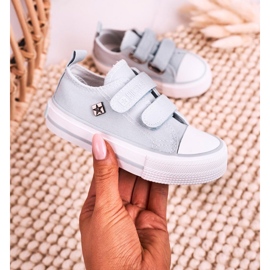 Tênis baixo para criança com velcro Big Star HH374100 azul 1