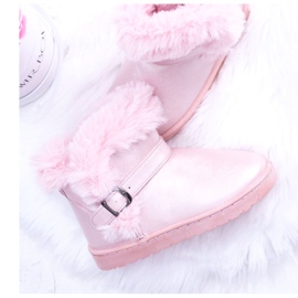 BUGO Botas de neve aquecidas para crianças com gelatina de pele rosa 1 BUGO Botas de neve aquecidas para crianças com gelatina de pele rosa 1