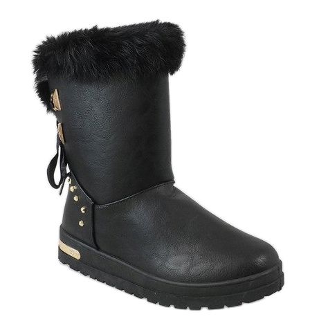 Botas de neve AN-107 femininas pretas preto 1