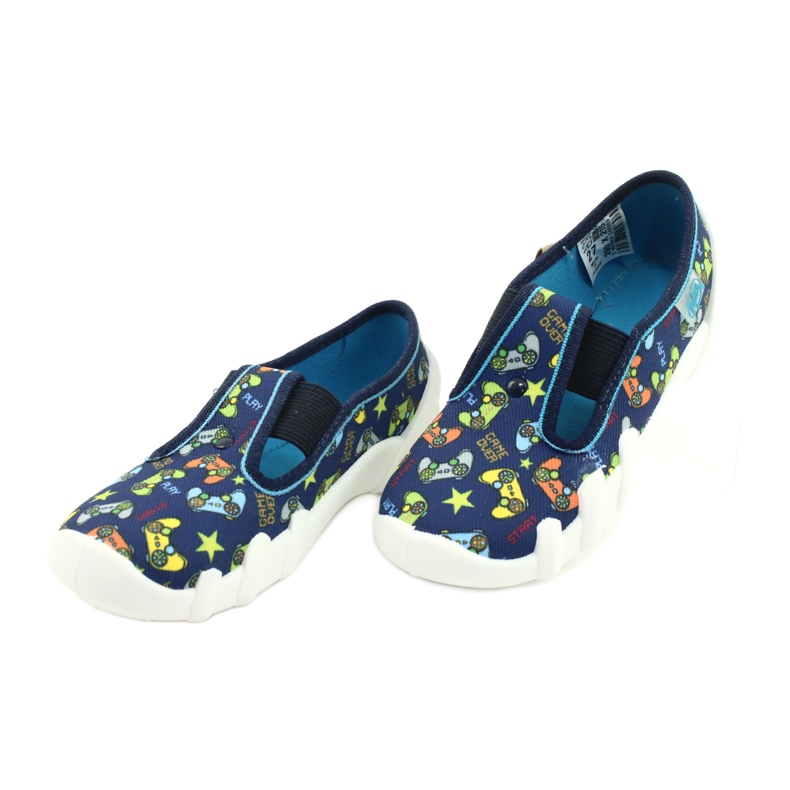 Calçados infantis Befado 290X215 azul marinho azul cinza amarelo 2