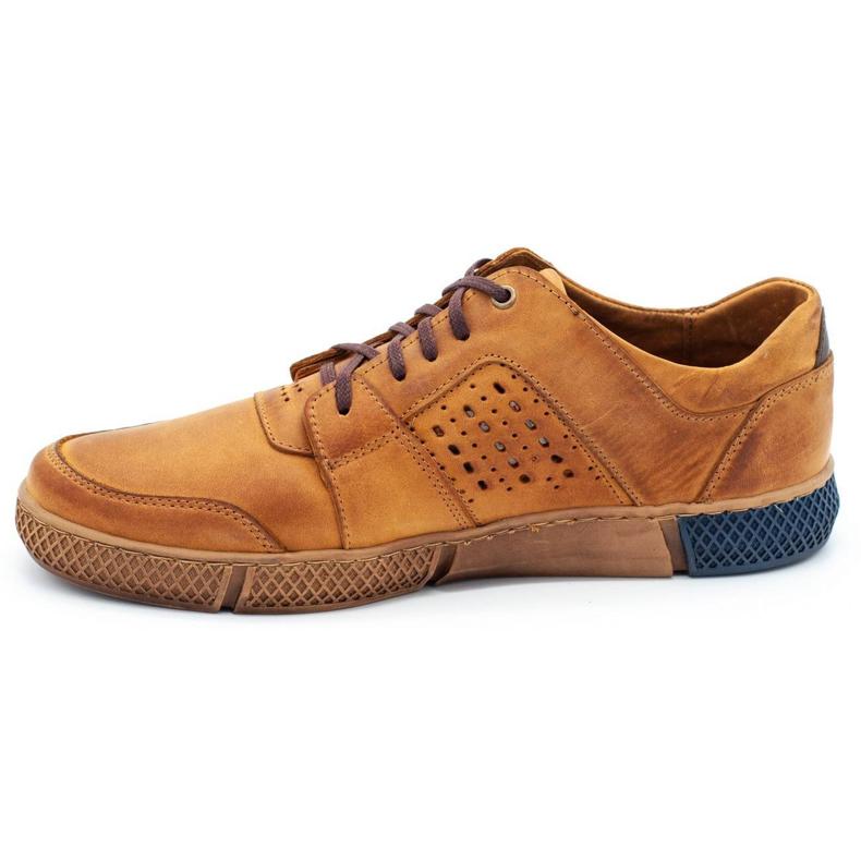 Polbut Sapatos perfurados masculinos J70 vermelhos laranja 2