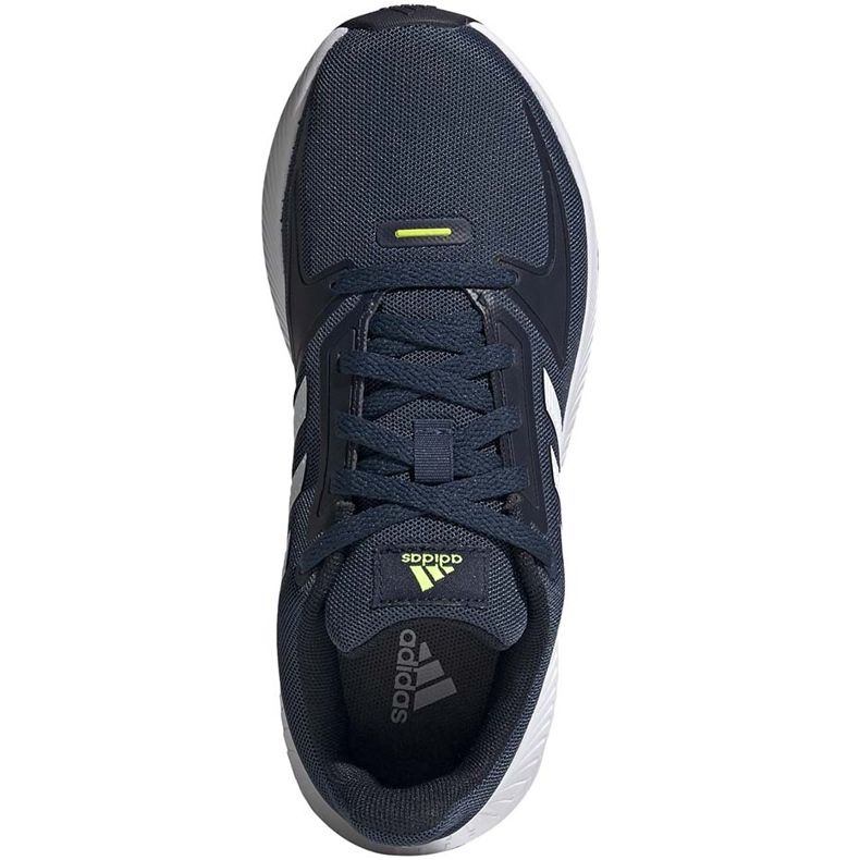 Sapatos infantis Adidas Runfalcon 2.0 K azul marinho FY9498 branco azul-marinho 1