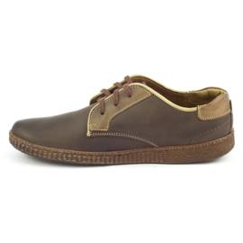 Sapatos masculinos casuais 294 marrons marrom 2